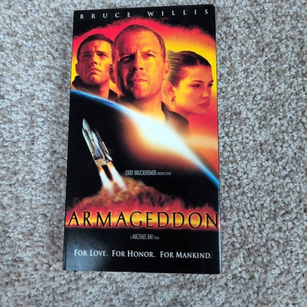 Armageddon VHS Movie Bruce Willis Jerry Bruckheimer Touchstone Home Video